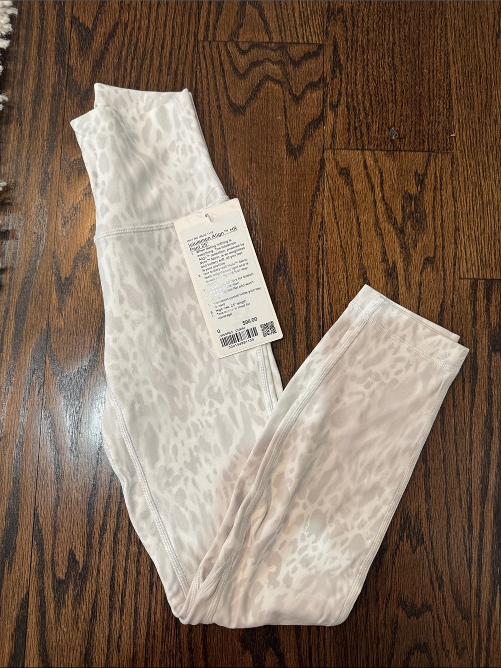 lululemon athletica White Cream Animal-Print Align™ HR Pants 25"